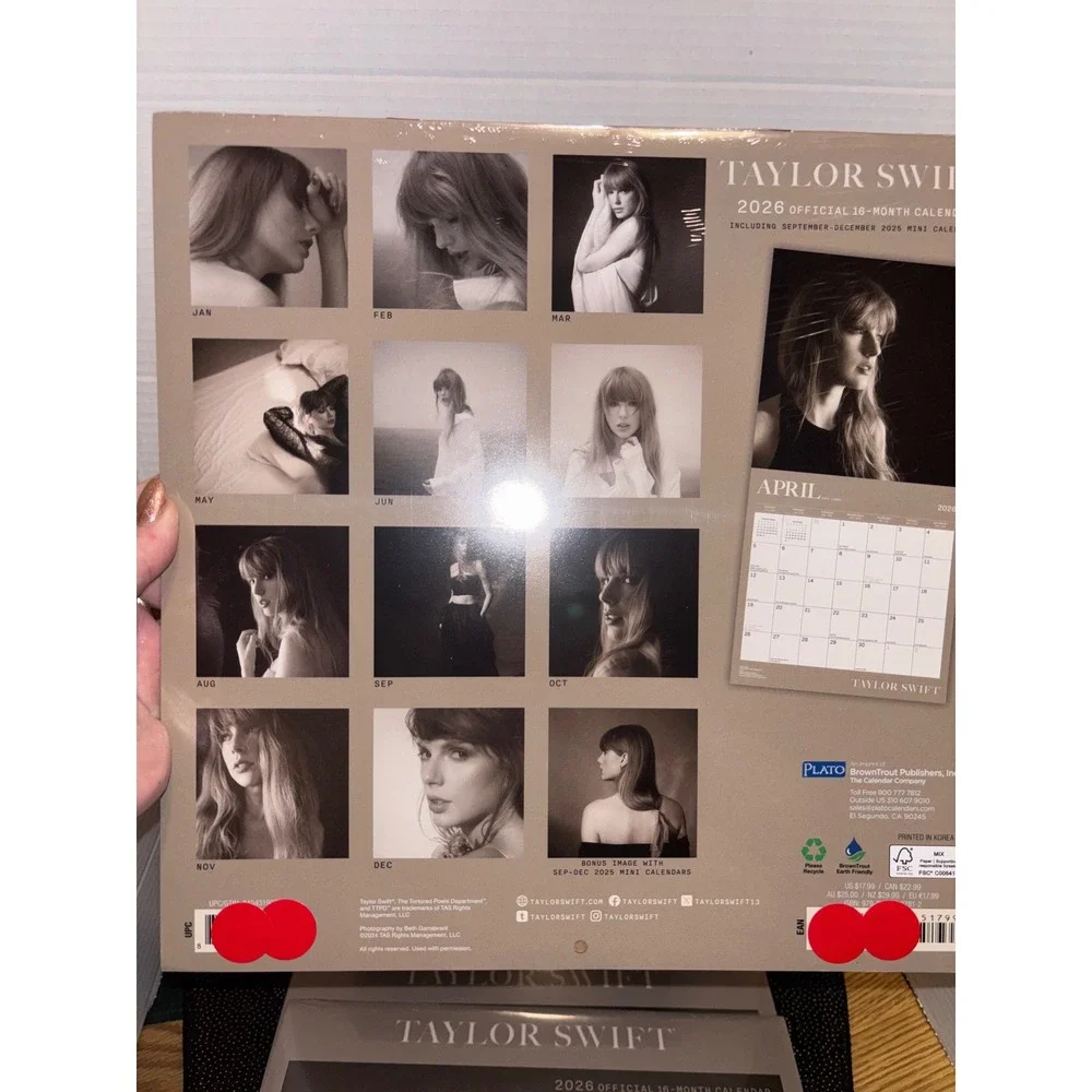 5 Taylor Swift 2026 Official 16-Month Calendar The Tortured Poets Department